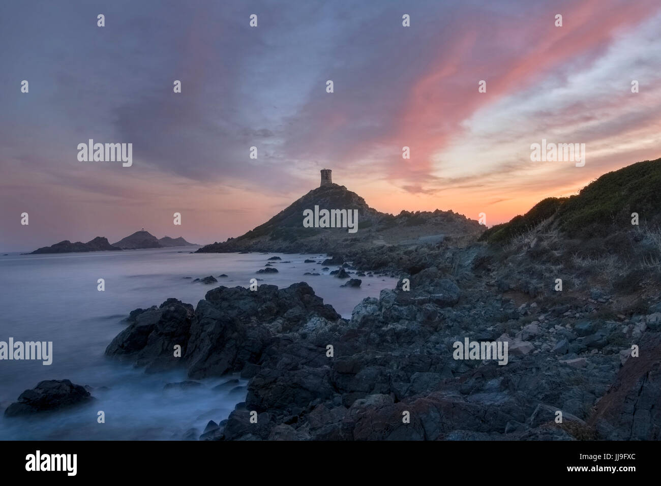 Pointe De La Parata, Iles Sanguinaires, Ajaccio, Korsika, Frankreich Stockfoto