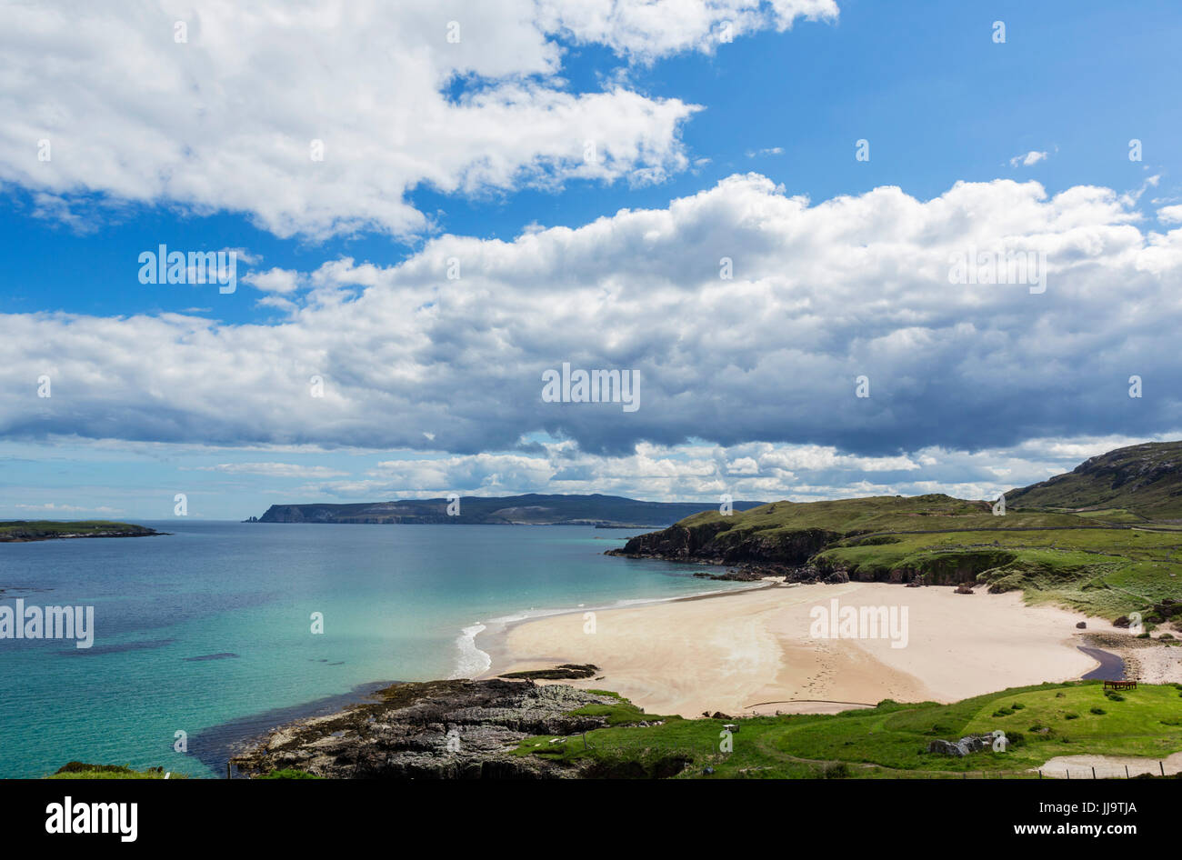Strand von Sangobeg, in der Nähe von Durness, Sutherland, Schottisches Hochland, Schottland, UK Stockfoto