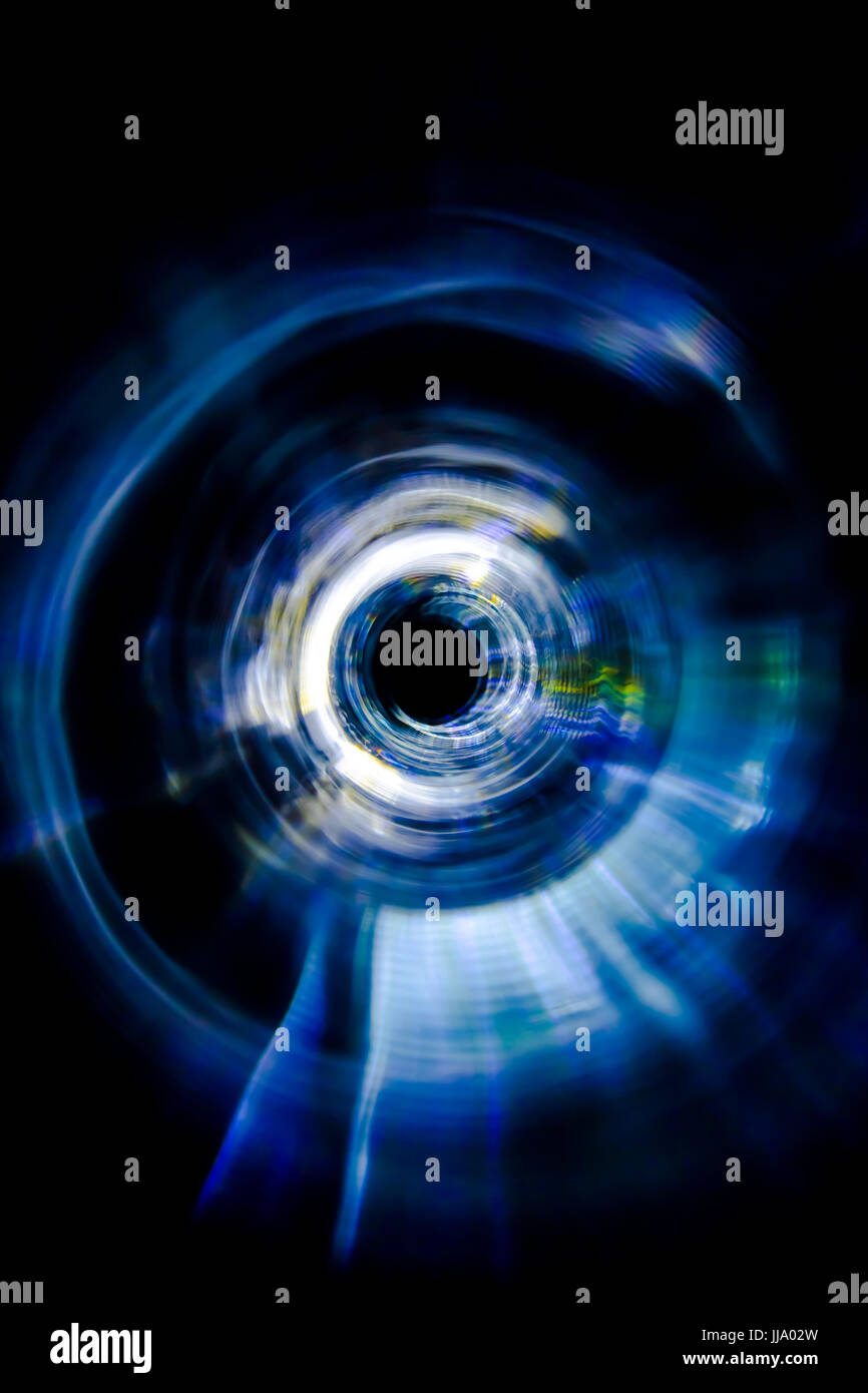 Schallwellen im Dunkeln Stockfoto