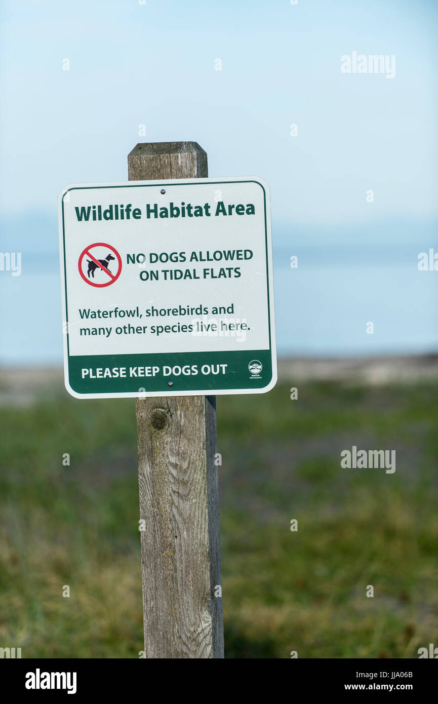Lebensraum für Wildtiere einschränkende Hunde anmelden. Stockfoto