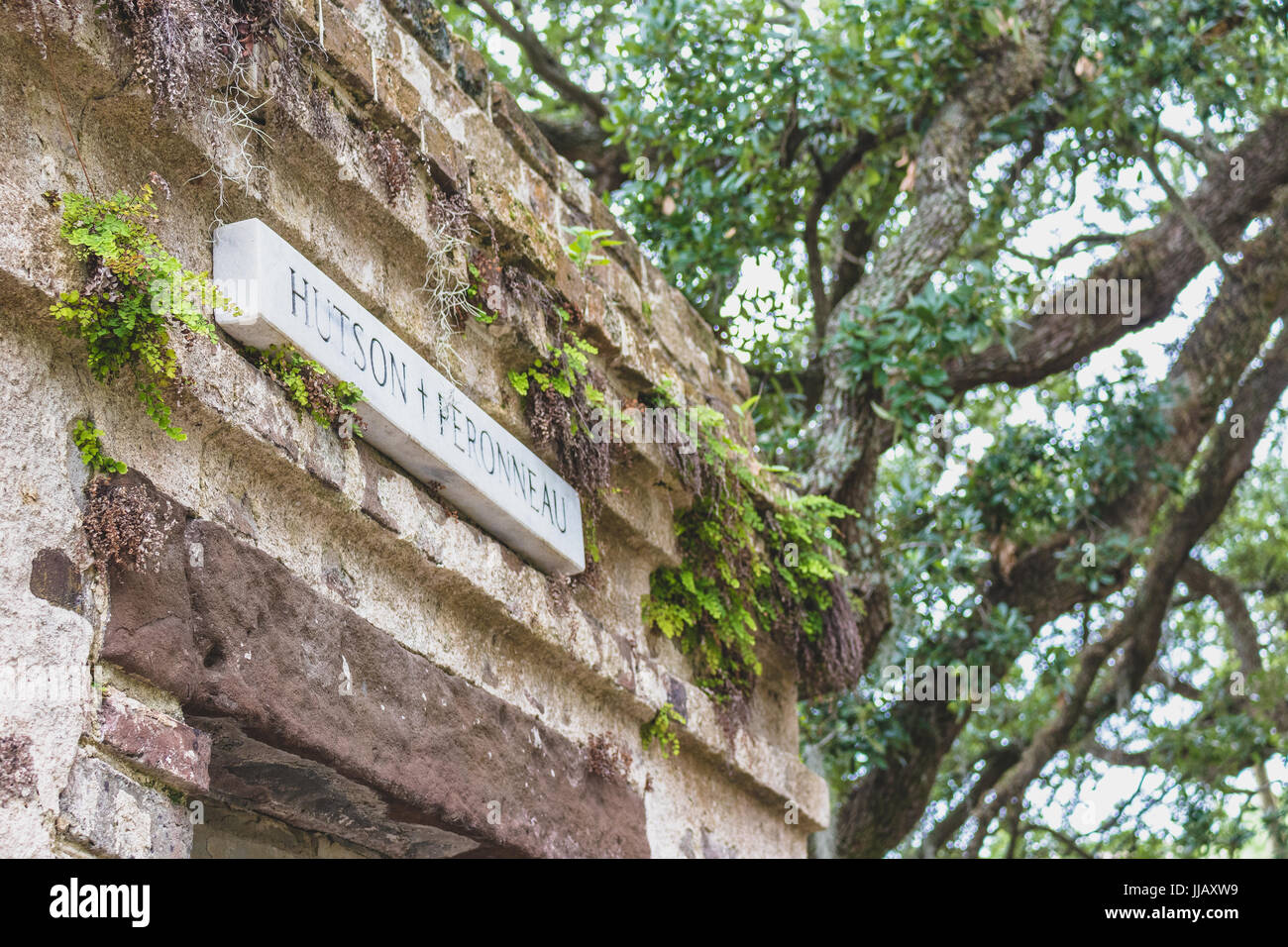 Kreisförmige Kirche Friedhof befindet sich die kreisförmige Congregational Church. Es entstand im Jahre 1681, damit einer der ältesten Friedhöfe in SC. Stockfoto