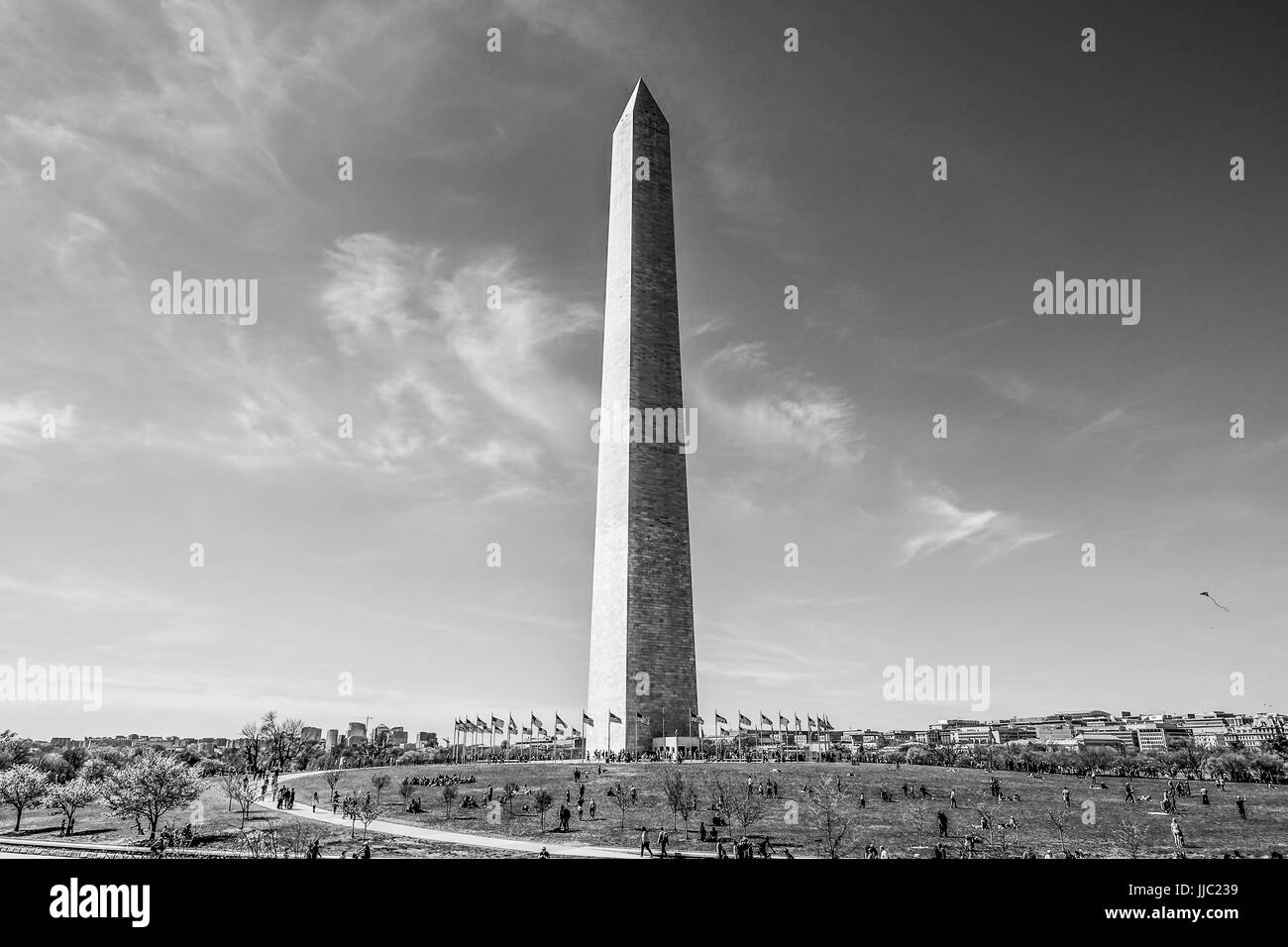 Berühmte Obelisk-das Washington Monument Stockfoto