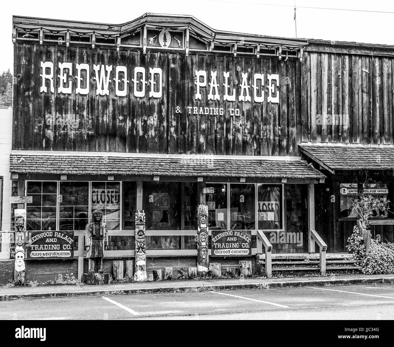 Redwood-Palace-Shop im Redwood National Park - ARCATA - Kalifornien - 16. April 2017 Stockfoto