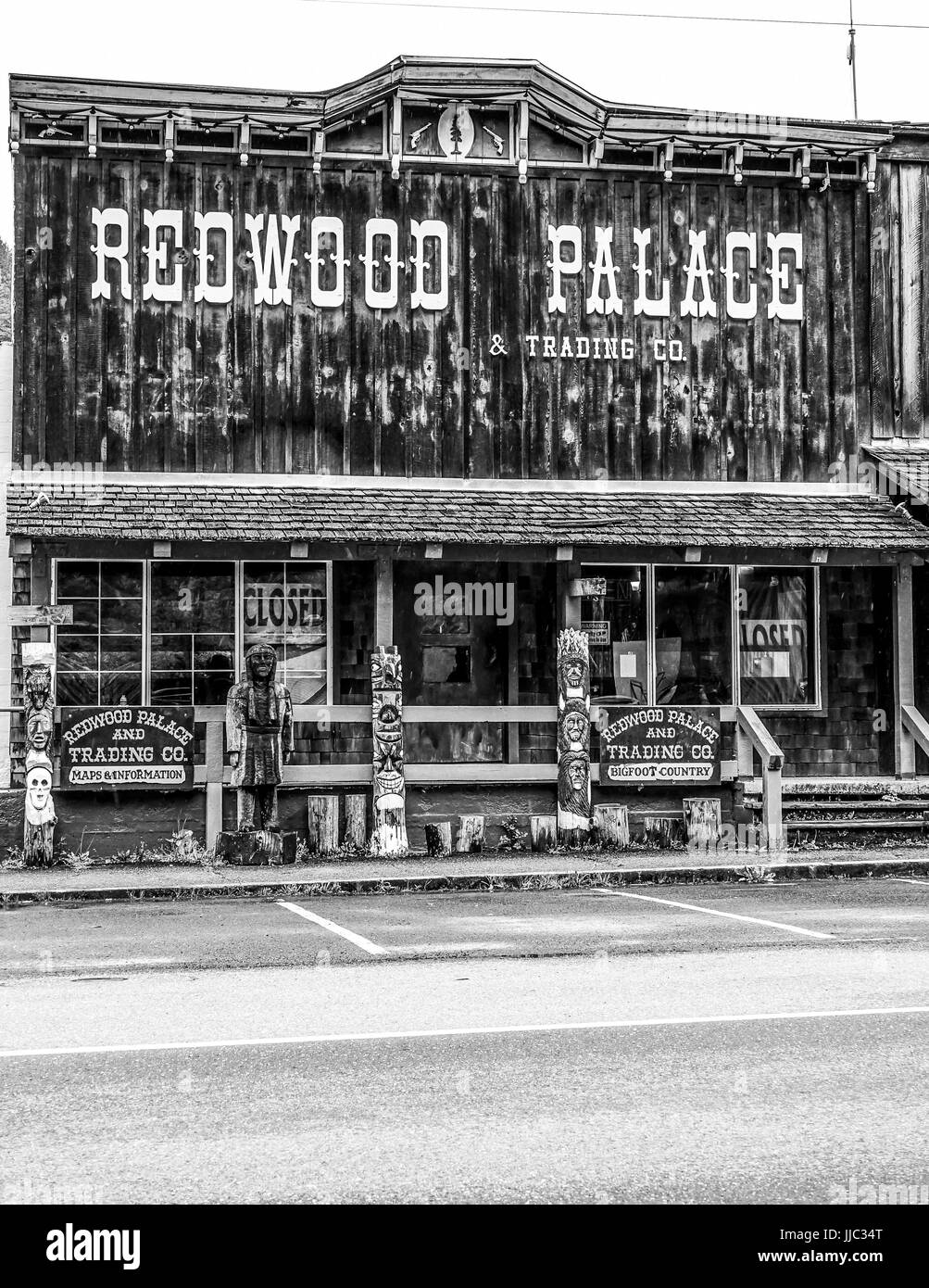 Redwood-Palace-Shop im Redwood National Park - ARCATA - Kalifornien - 16. April 2017 Stockfoto