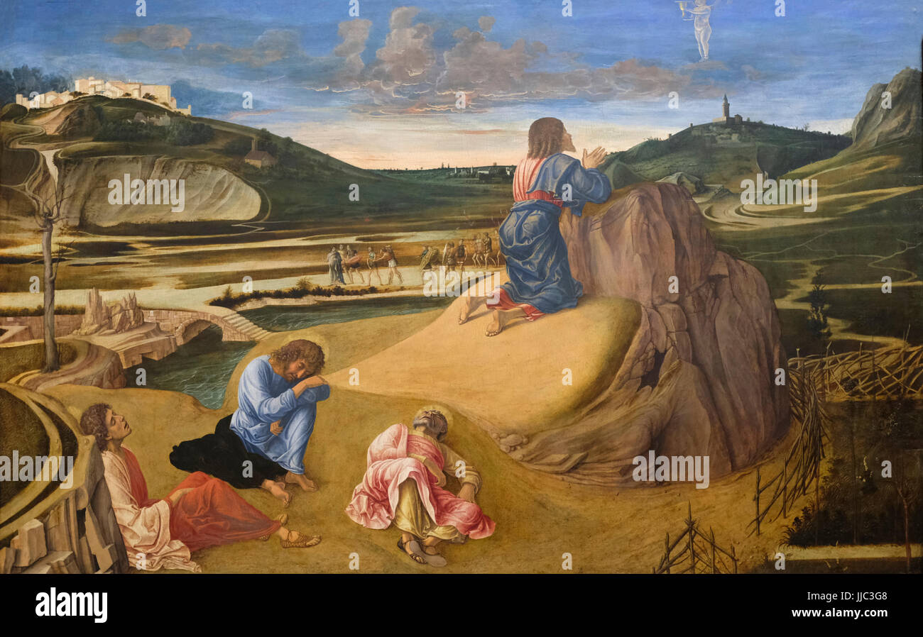 Die Qual im Garten, ca. 1465 - Giovanni Bellini Stockfoto