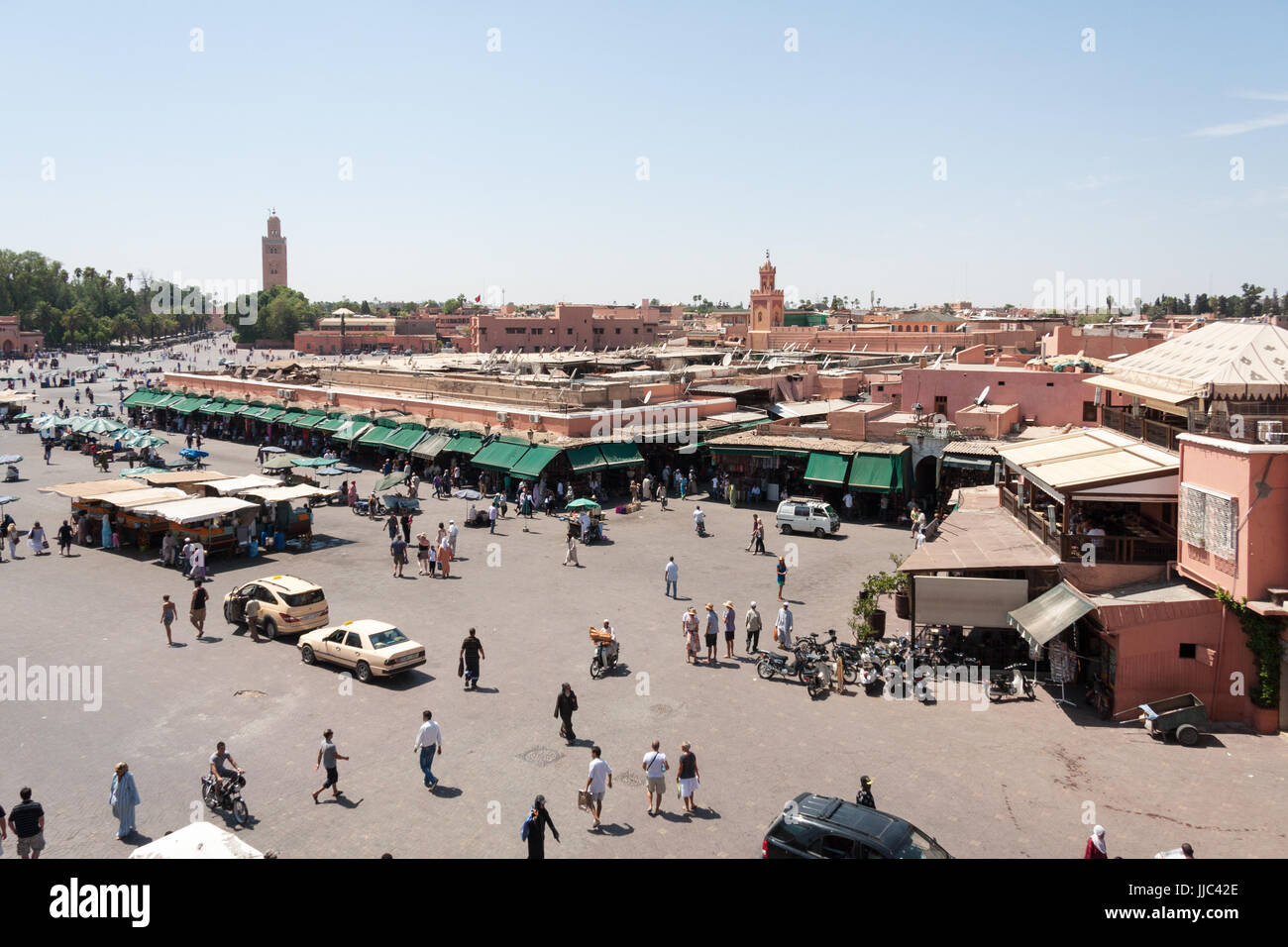 Djemaa el-Fna, Marrakesch, Marrakesch, Marokko, Nordafrika Stockfoto