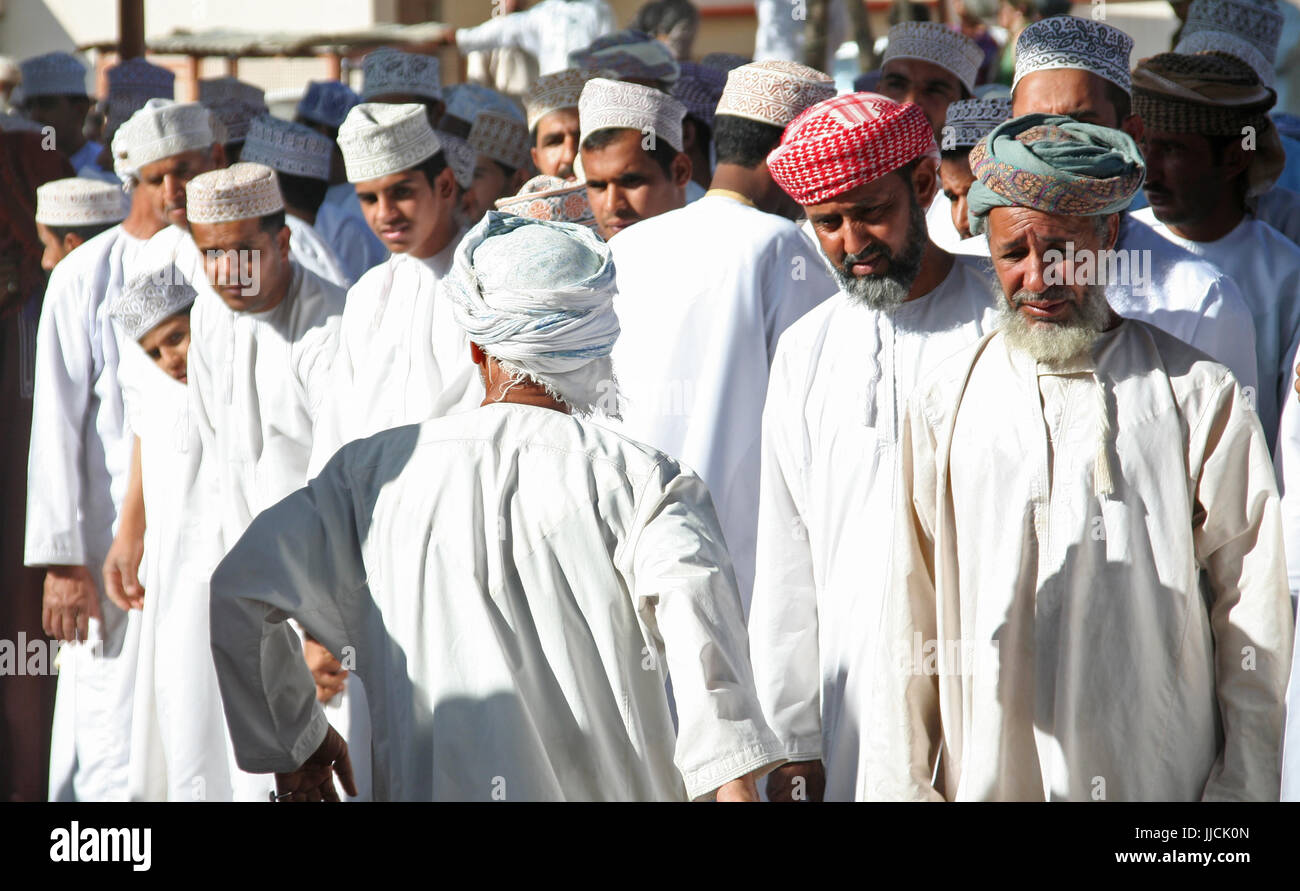 Ziege Markt, Nizwa, Oman Stockfoto