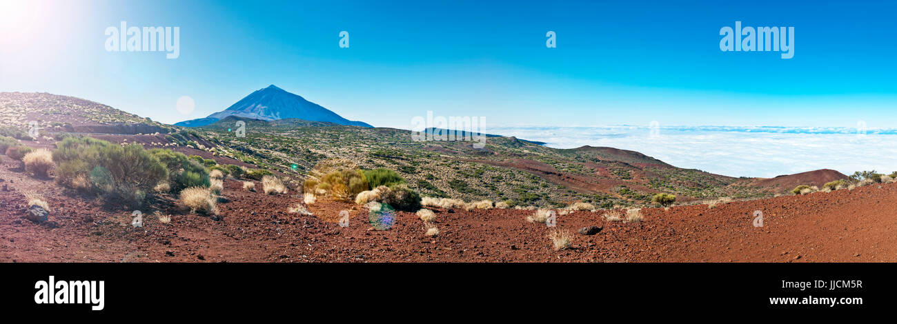 Panorama von el Teide National Park, Teneriffa, Kanarische Inseln Stockfoto