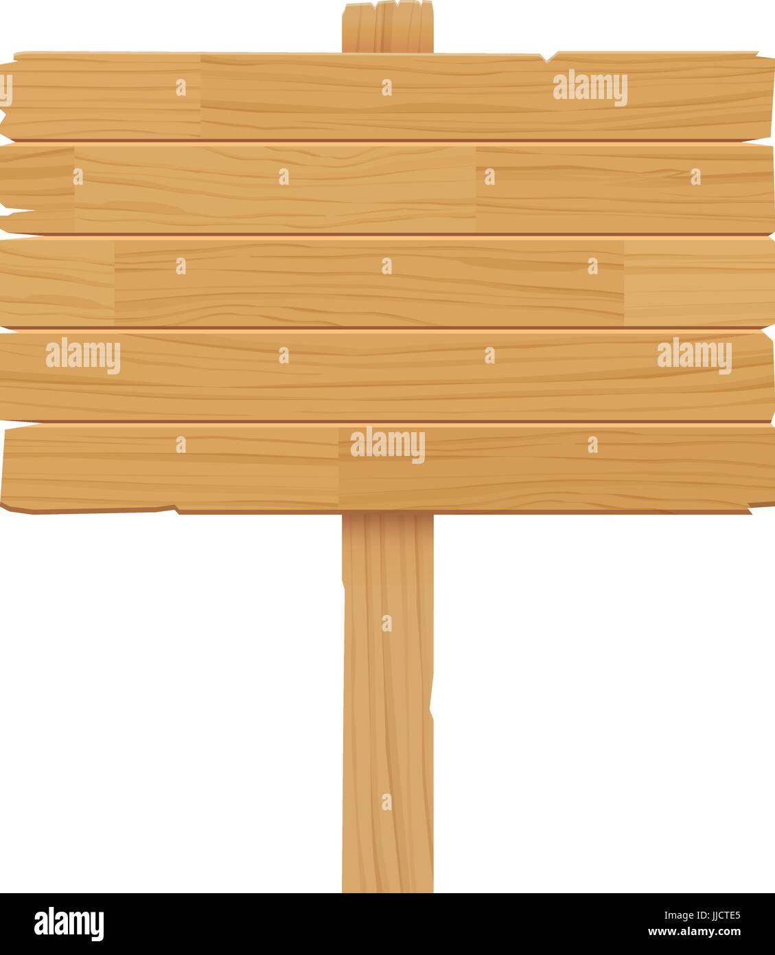 Vektor aus Holz unterzeichnen isolierten auf weißen Hintergrund Stock Vektor