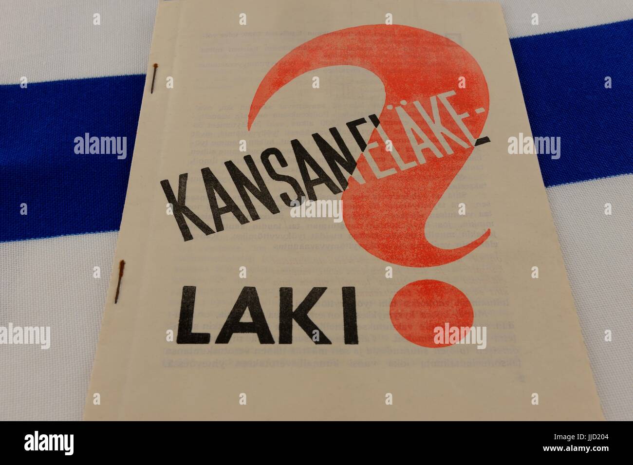 Im finnischen kam der Ruhestand Rentenrecht am 1. Januar 1939 in Kraft. Die älteren Menschen können mich erinnern, dass das alte System mit der Versteigerung der Stockfoto