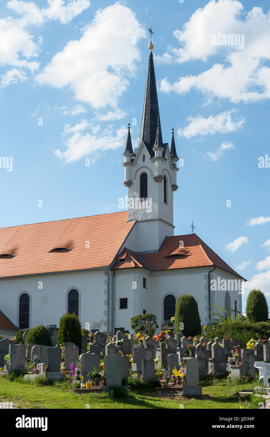 Hohenfurth, der Tschechischen Republik, der Kirche der Dekan von St. Bartholomaeus Stockfoto