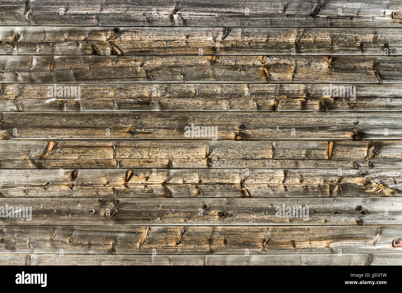 Natürliche braune Scheune Holz Wand. Holz- strukturierten Hintergrund Muster. Stockfoto