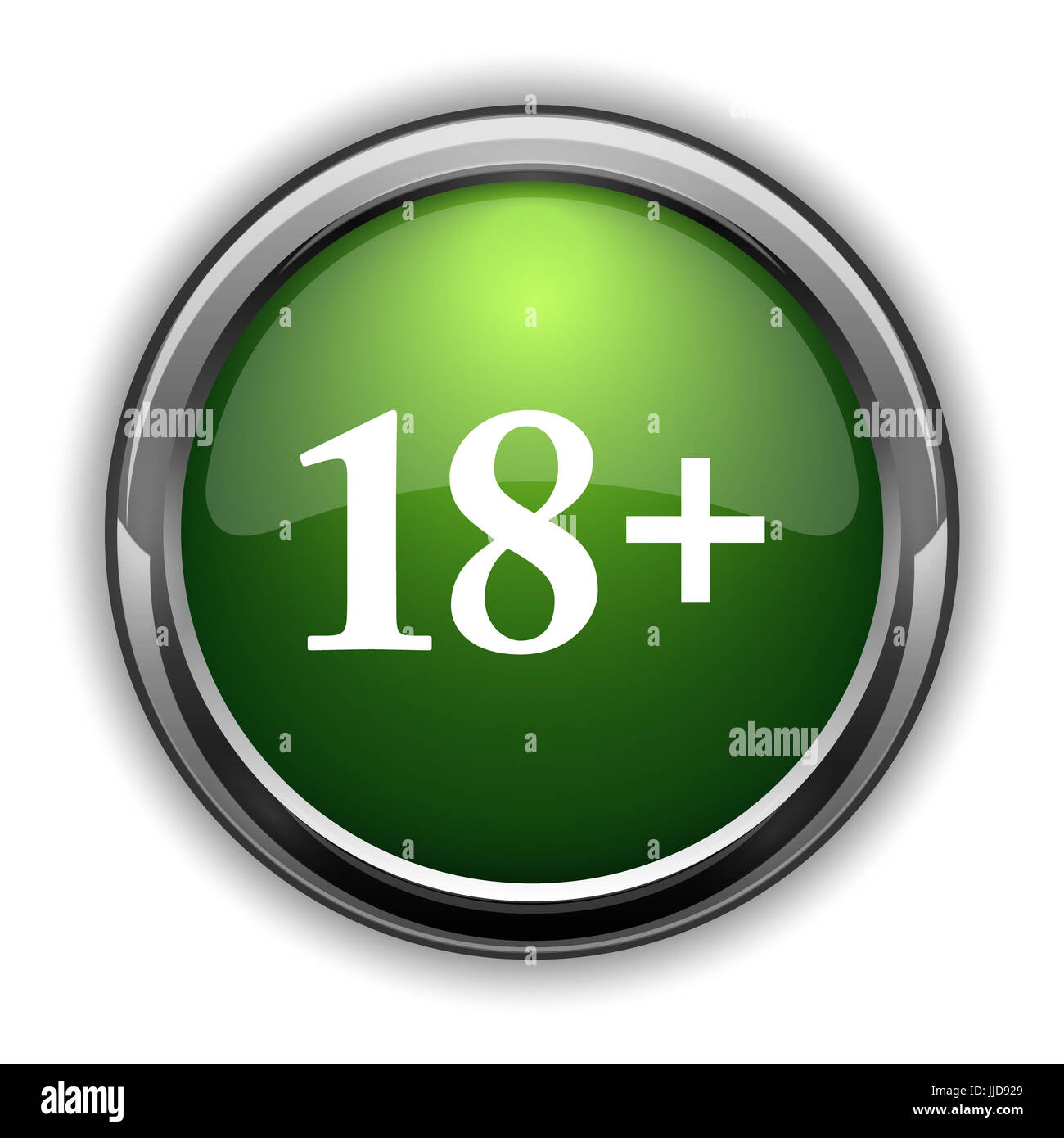 18 plus -Symbol. Website für 18 plus -Taste auf weißem Hintergrund ...