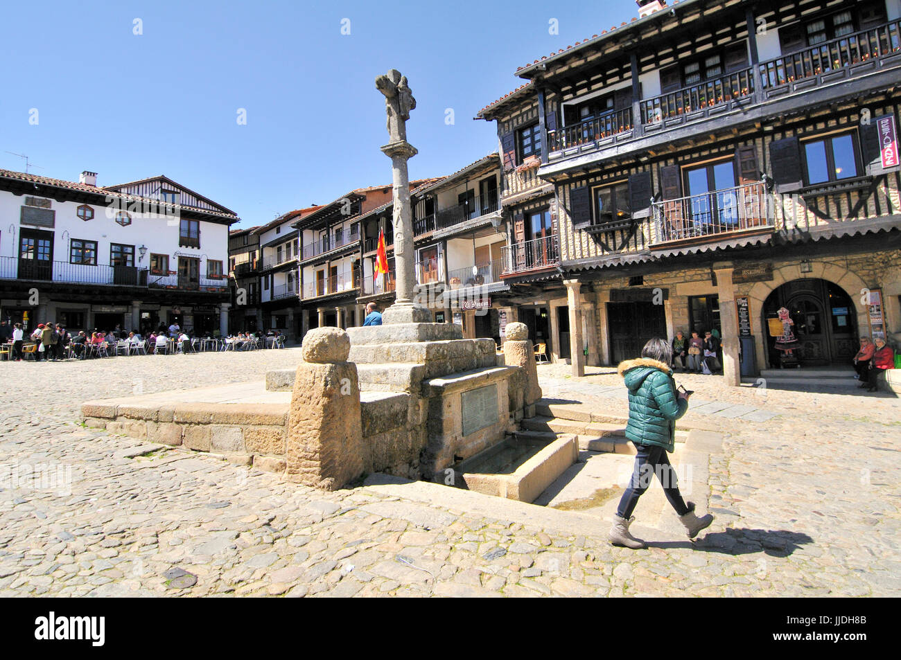 Plaza Mayor. La Alberca. Salamanca. Spanien Stockfoto