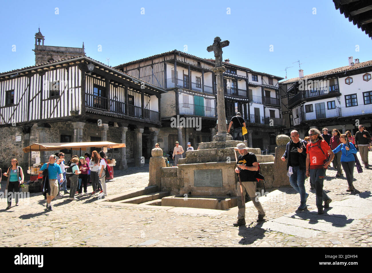 Plaza Mayor. La Alberca. Salamanca. Spanien Stockfoto
