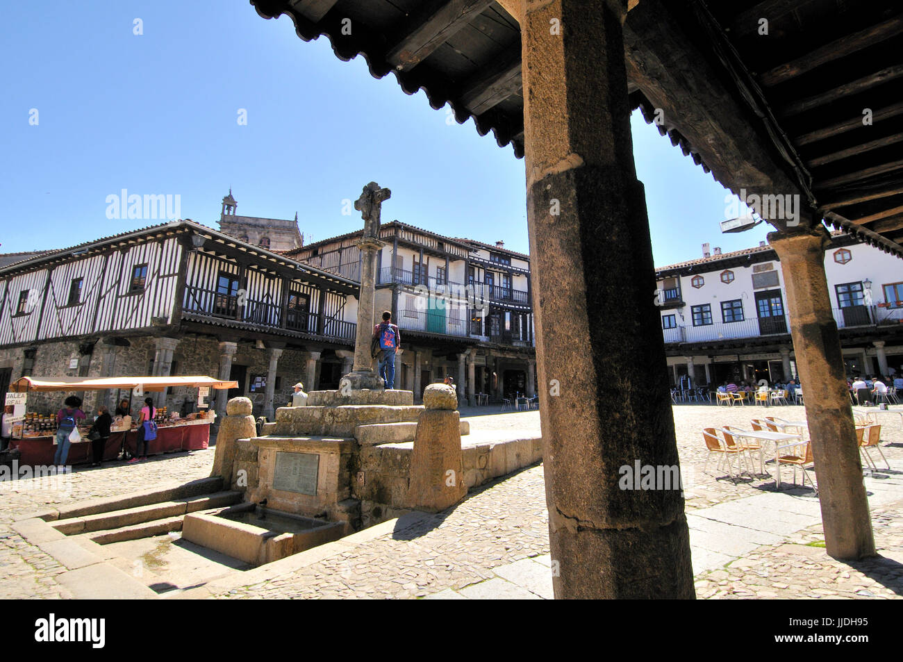 Plaza Mayor. La Alberca. Salamanca. Spanien Stockfoto