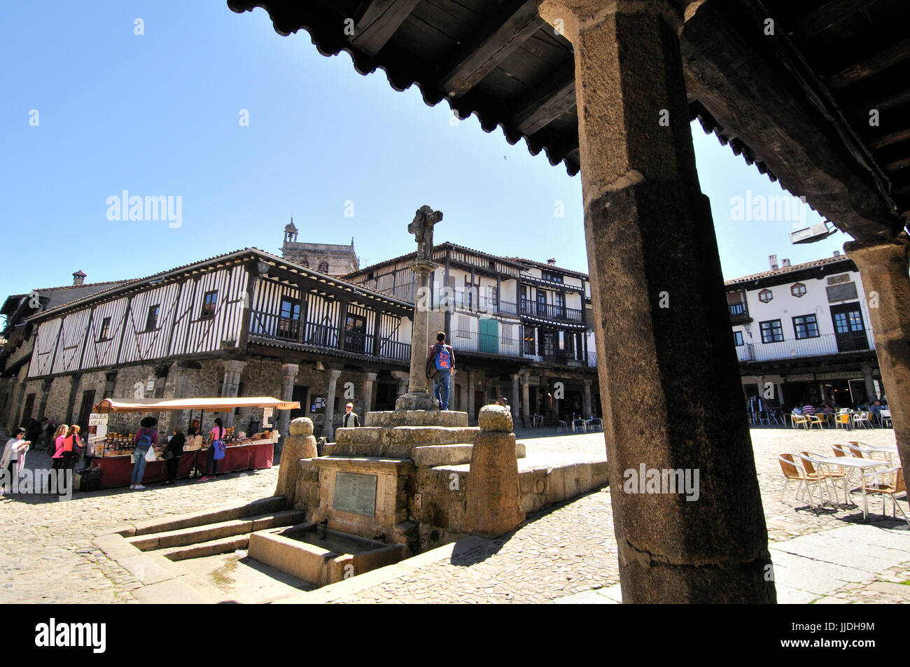 Plaza Mayor. La Alberca. Salamanca. Spanien Stockfoto