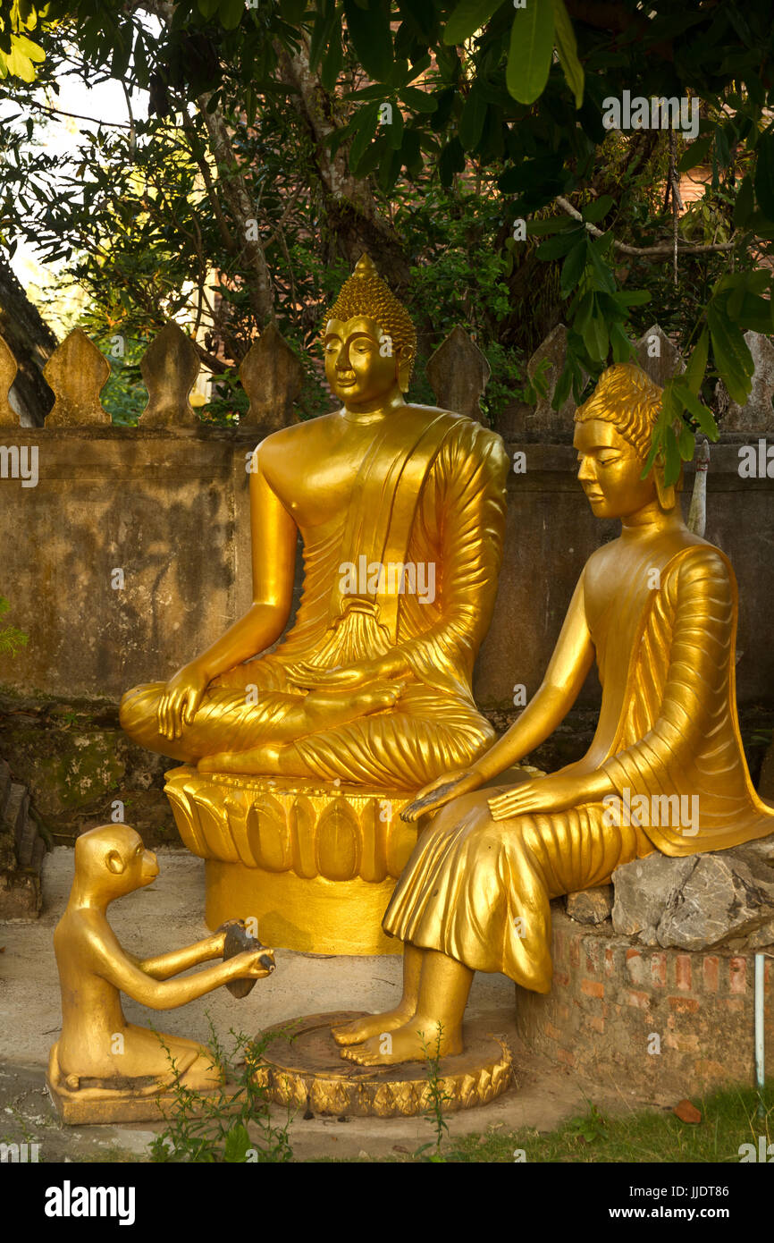 Laos, Luang Prabang - Buddha-statue Stockfoto