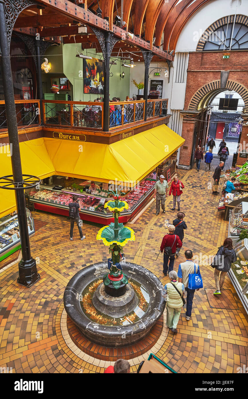 Eine Szene, in der englische Markt, und historischen Ort und beliebte Besucherattraktion in Cork, Irland. Stockfoto