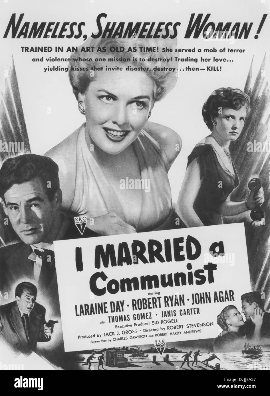 Ich heiratete einen KOMMUNIST (aka The Woman am Pier 13) 1949 RKO Radio Pictures Film mit Laraine Day Stockfoto