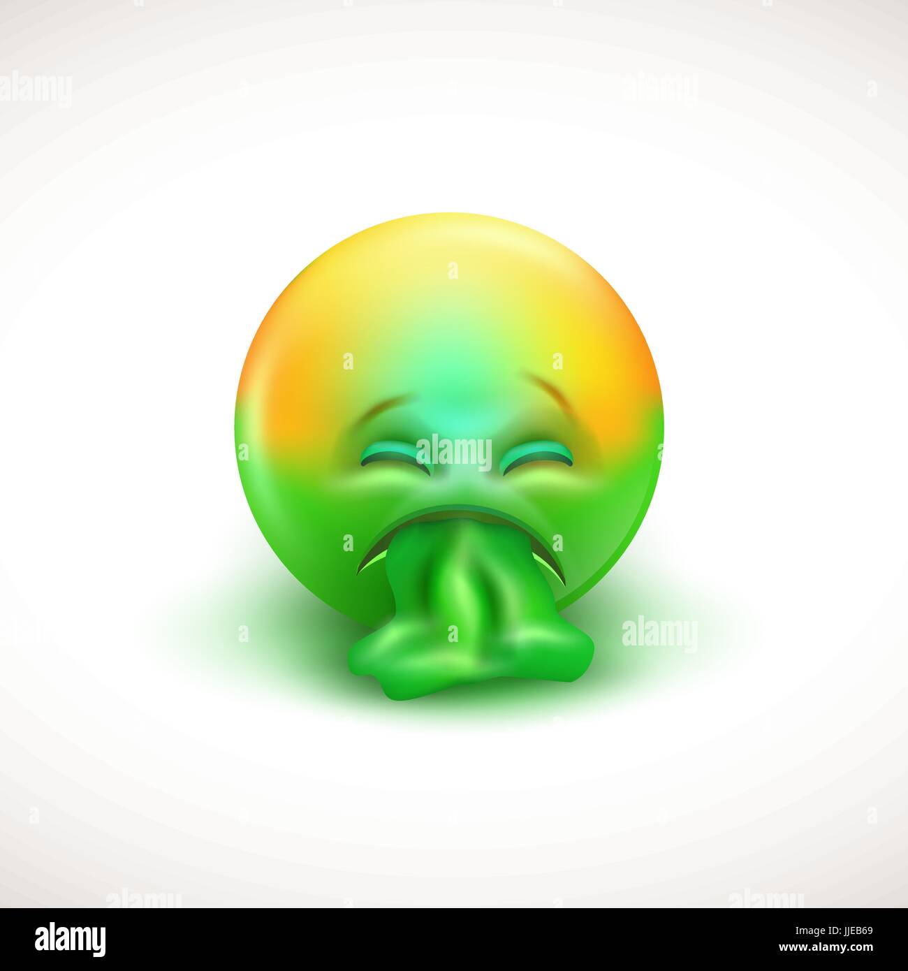 Krank Emoticon mit Zunge heraus - Vektor-illustration Stock Vektor