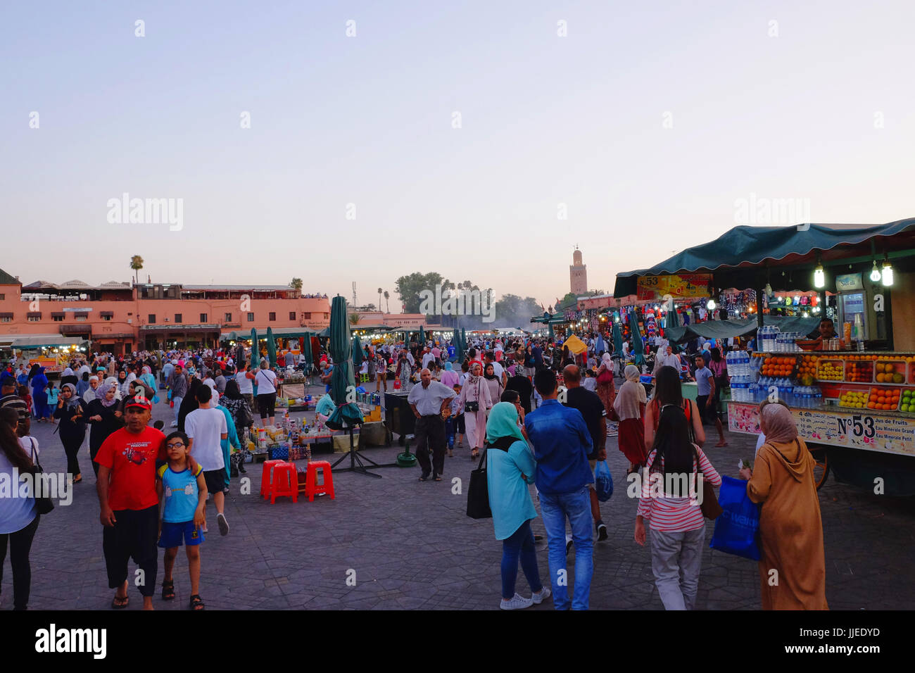 Das geschäftige, Marrakech Medina, Marokko, Afrika Stockfoto