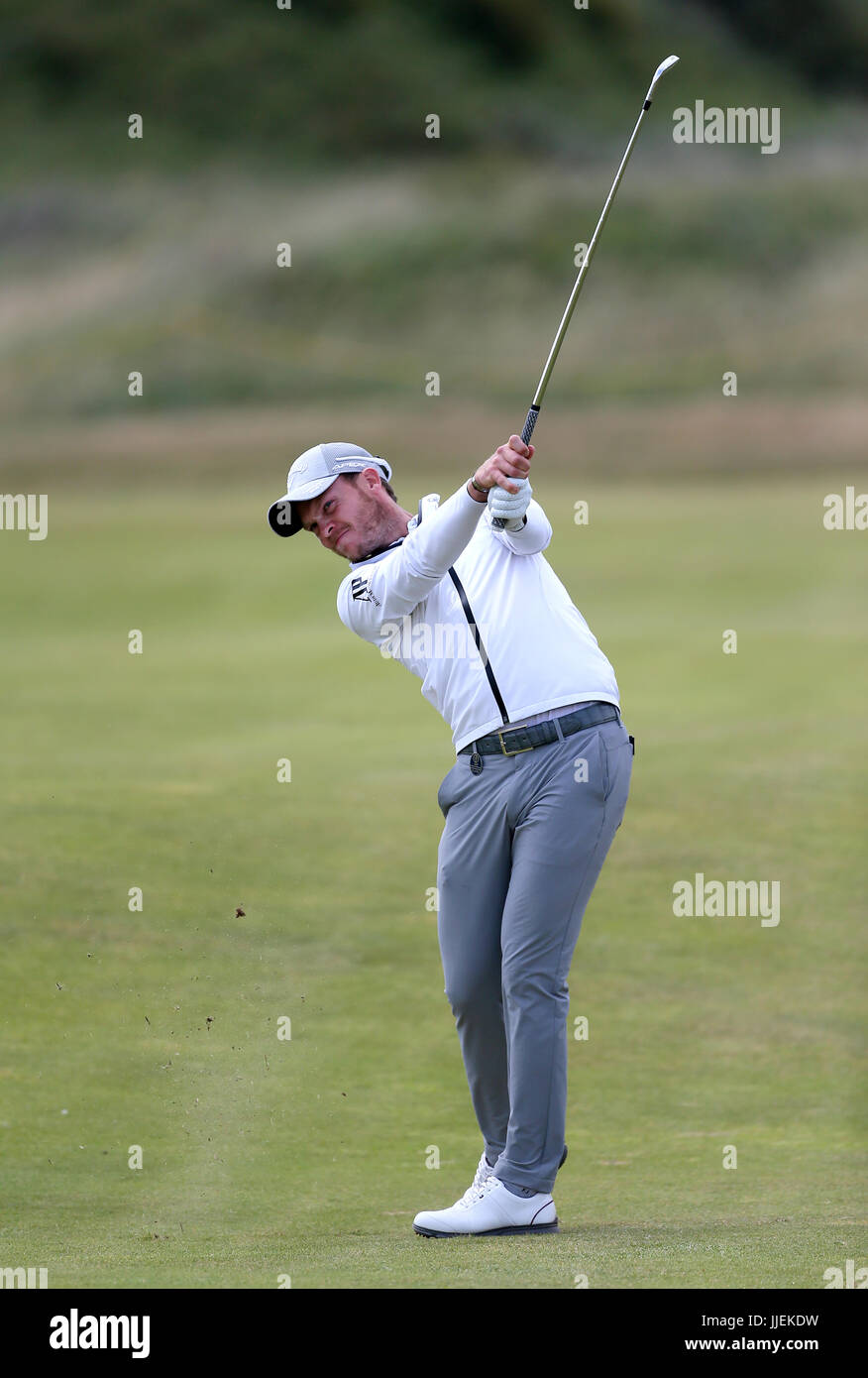 Englands Danny Willett tagsüber Praxis vier The Open Championship 2017 im Royal Birkdale Golf Club, Southport. Stockfoto