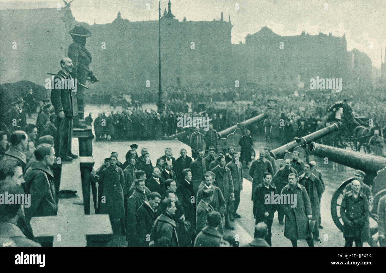 Regierung-Aufruf zur Ruhe, Berlin 1919 Stockfoto