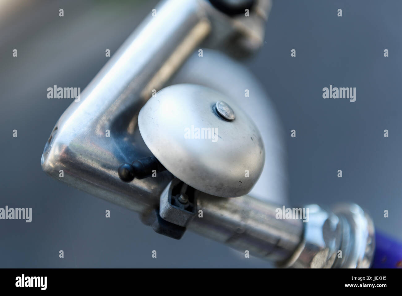 Close-up auf der Glocke eines Fahrrades, Vintage-version Stockfoto