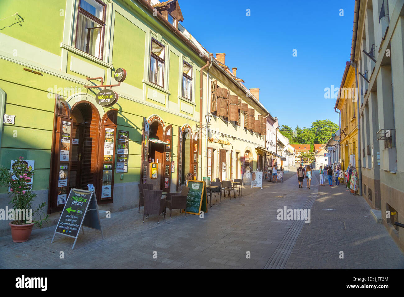 Die wunderschöne Weinregion Eger in Ungarn Stockfoto