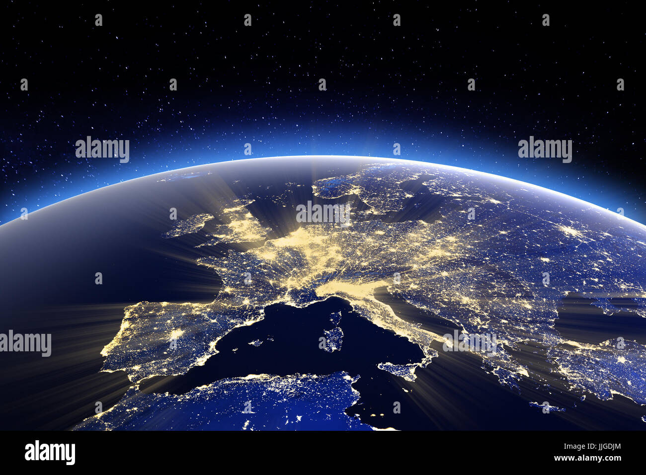 Europa. Elemente dieses Bildes, eingerichtet von der NASA Stockfoto
