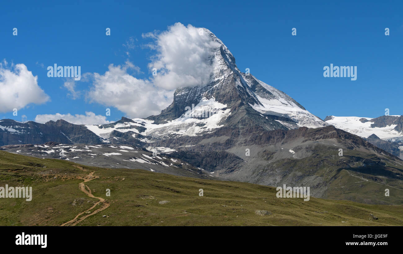 Blick auf das Matterhorn vom Gornergrat, Schweiz Stockfoto