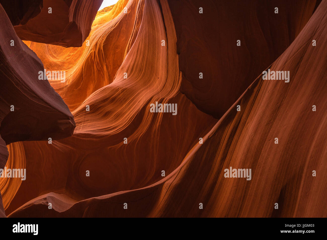 Nahaufnahme des Lower Antelope Canyon, Page, Arizona, Amerika, USA Stockfoto