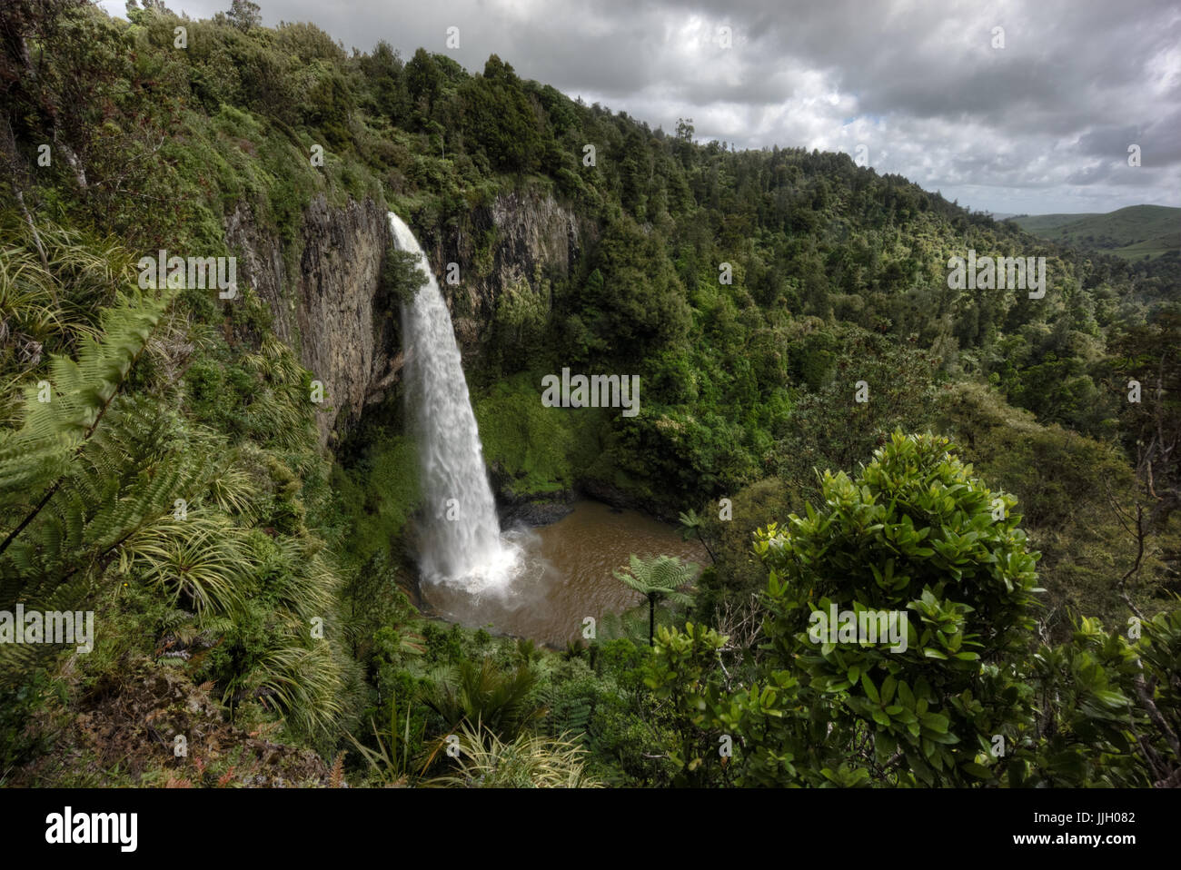 Waireinga Falls, Bridal Veil Falls, Raglan, Neuseeland Stockfoto