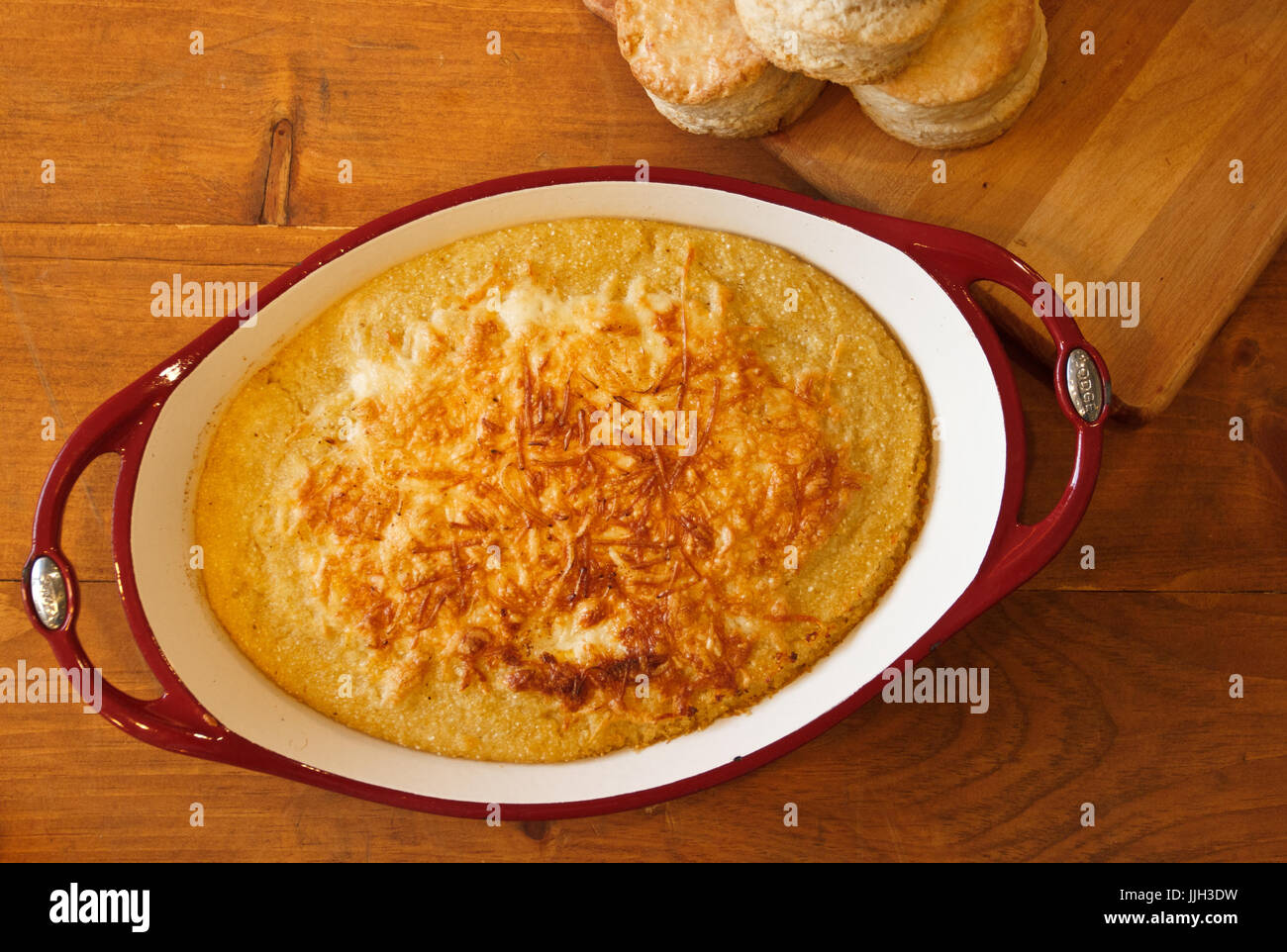 Käse-Grütze Stockfoto