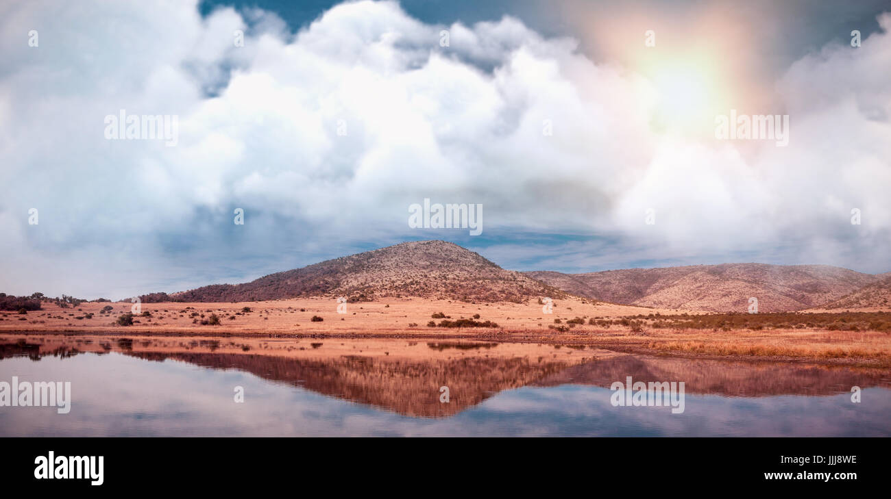 Zusammengesetztes Bild von Vektor-Bild der Wolke Stockfoto