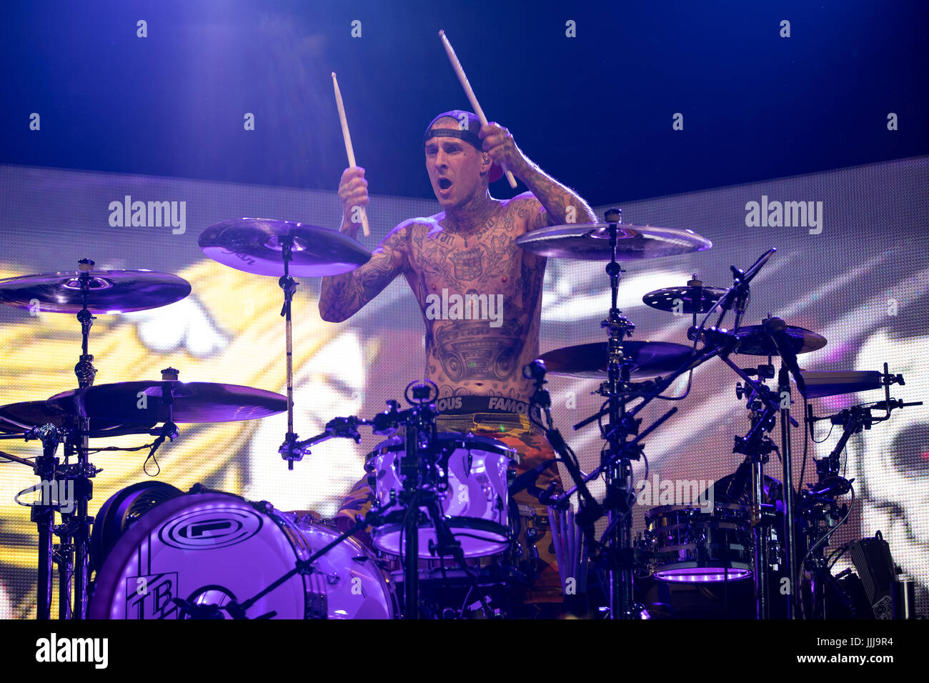 London, UK. 19. Juli 2017. Blink 182 in der O2 Arena, LondonEngland. Bildnachweis: Jason Richardson/Alamy Live-Nachrichten Stockfoto