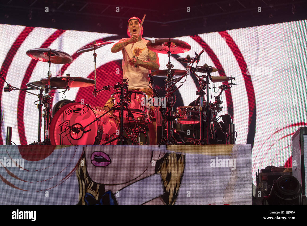 London, UK. 19. Juli 2017. Blink 182 in der O2 Arena, LondonEngland. Bildnachweis: Jason Richardson/Alamy Live-Nachrichten Stockfoto