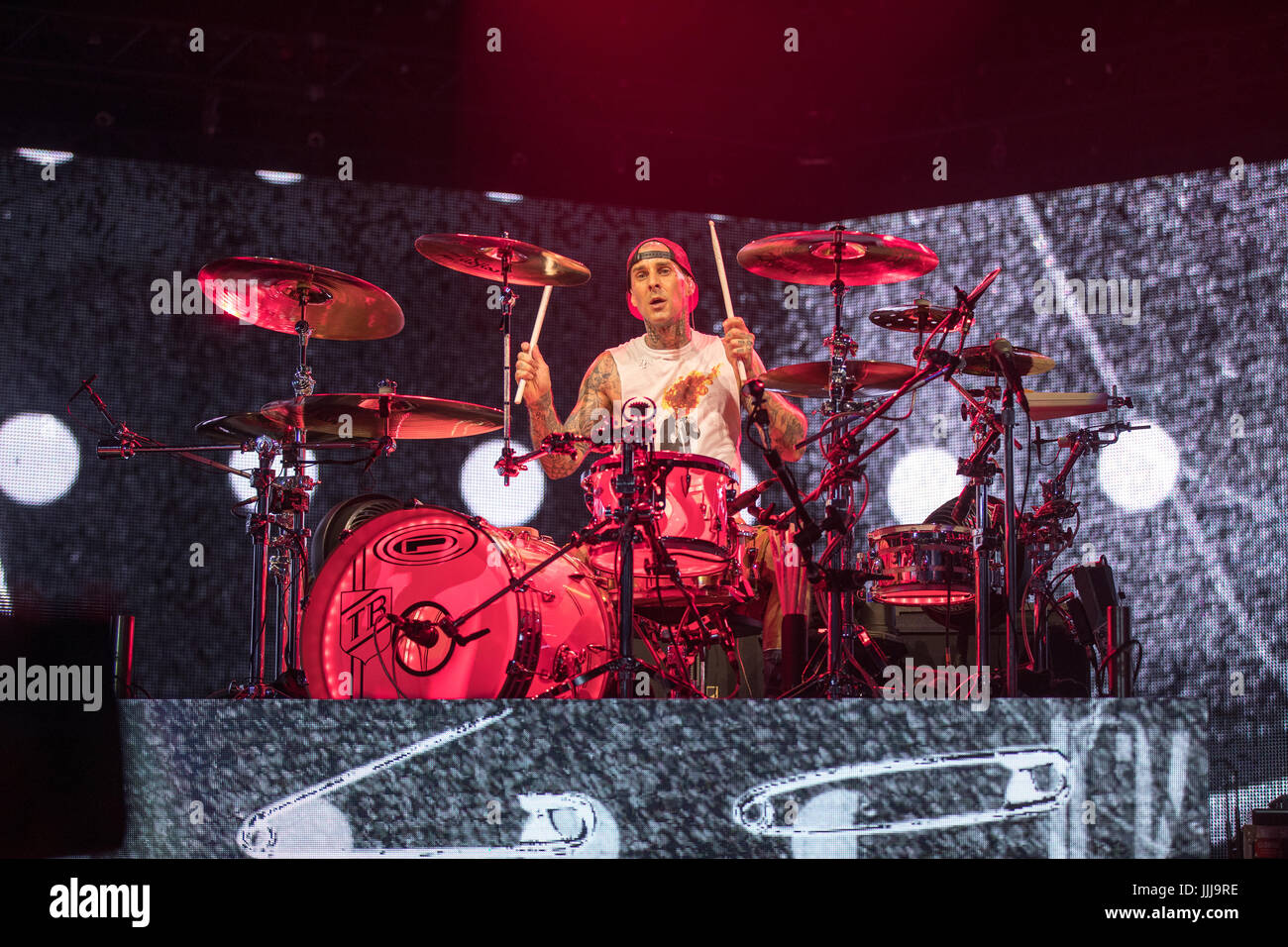 London, UK. 19. Juli 2017. Blink 182 in der O2 Arena, LondonEngland. Bildnachweis: Jason Richardson/Alamy Live-Nachrichten Stockfoto