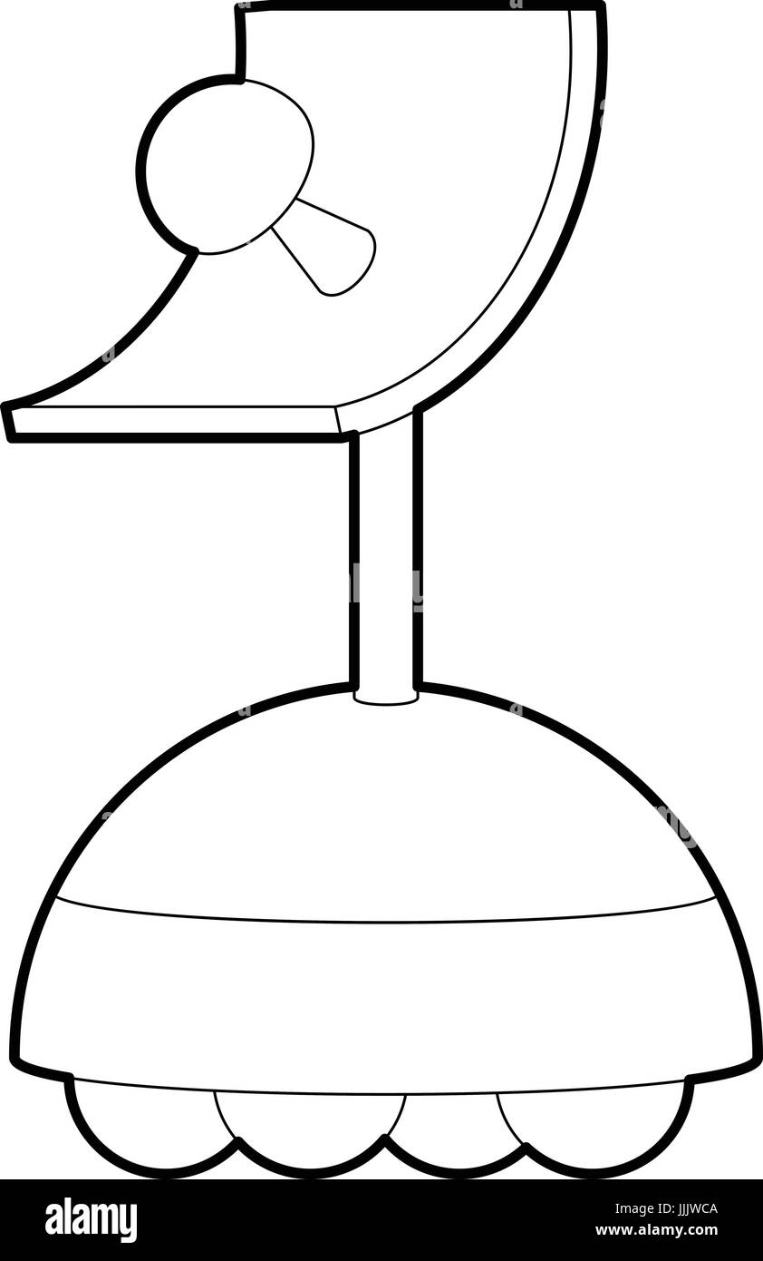 Roboter-Antenne Symbol Gliederung Stock Vektor