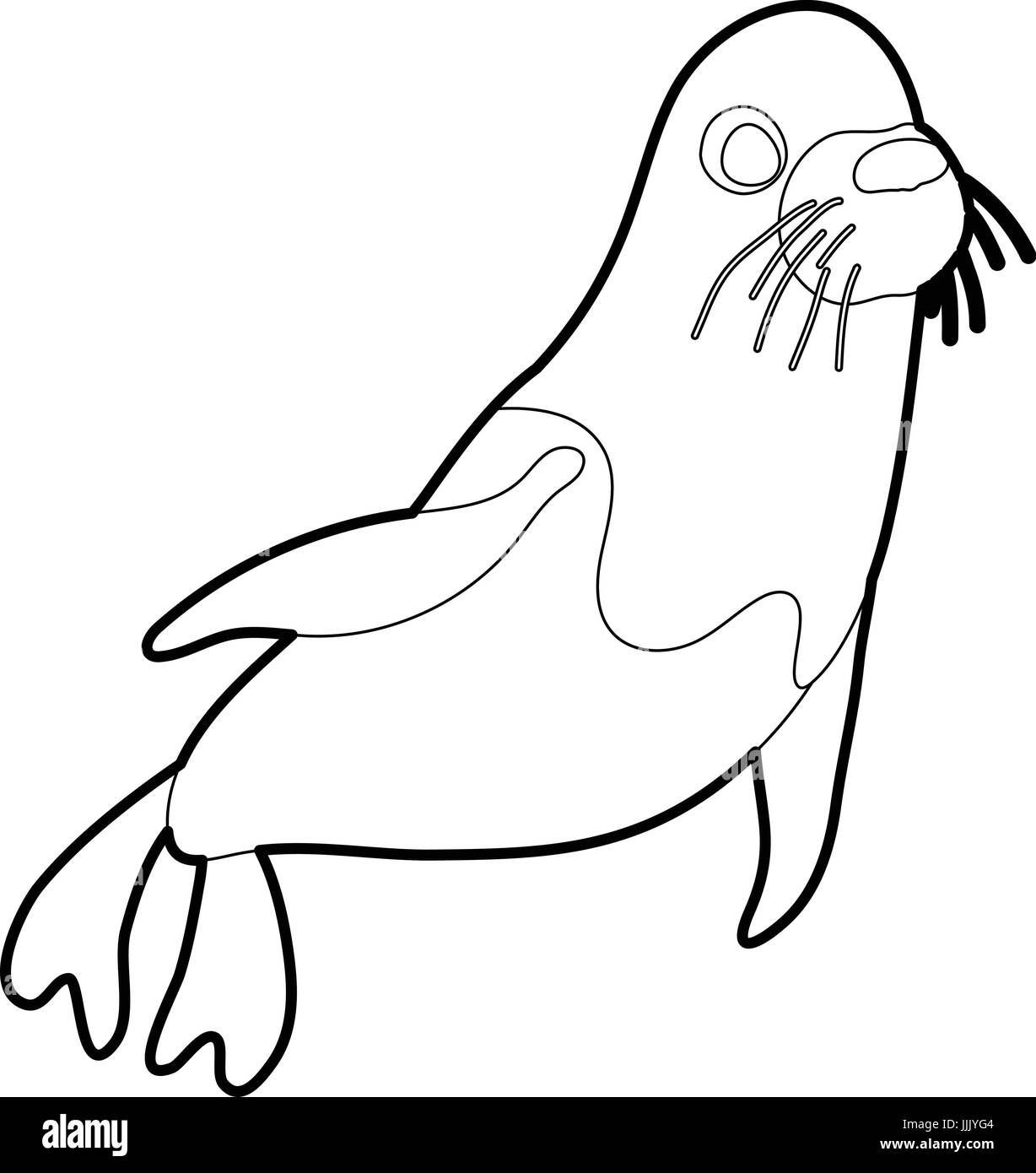 Seebär Symbol Gliederung Stock Vektor