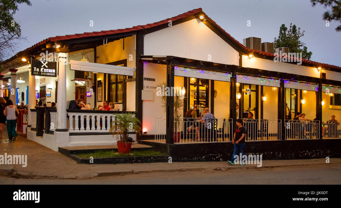 Restaurants sind durch die vielen Touristen gedeihen, die Vinales Nationalpark - VINALES, PINAR DEL RIO, Kuba zu besuchen Stockfoto