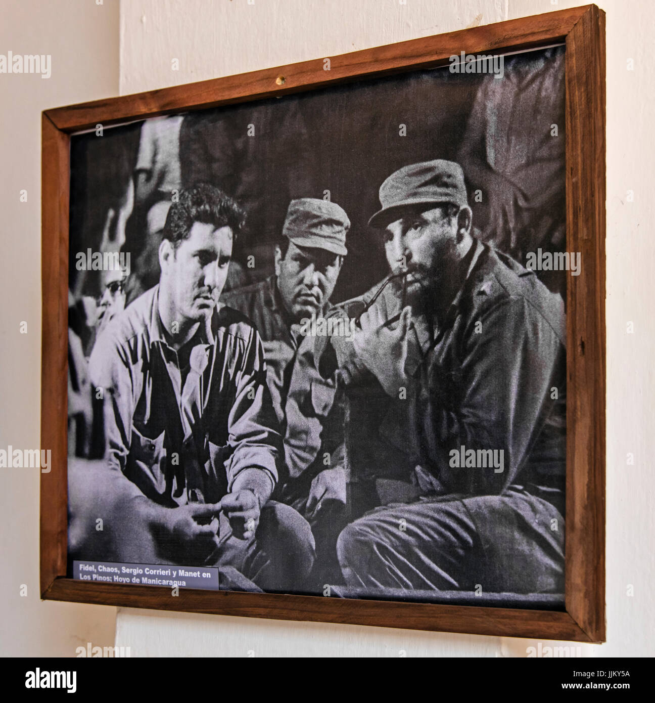 Fotografien von FIDEL CASTRO im MUSEO NACIONAL DE LA LUCHA CONTRA BANDIDOS - TRINIDAD, Kuba Stockfoto