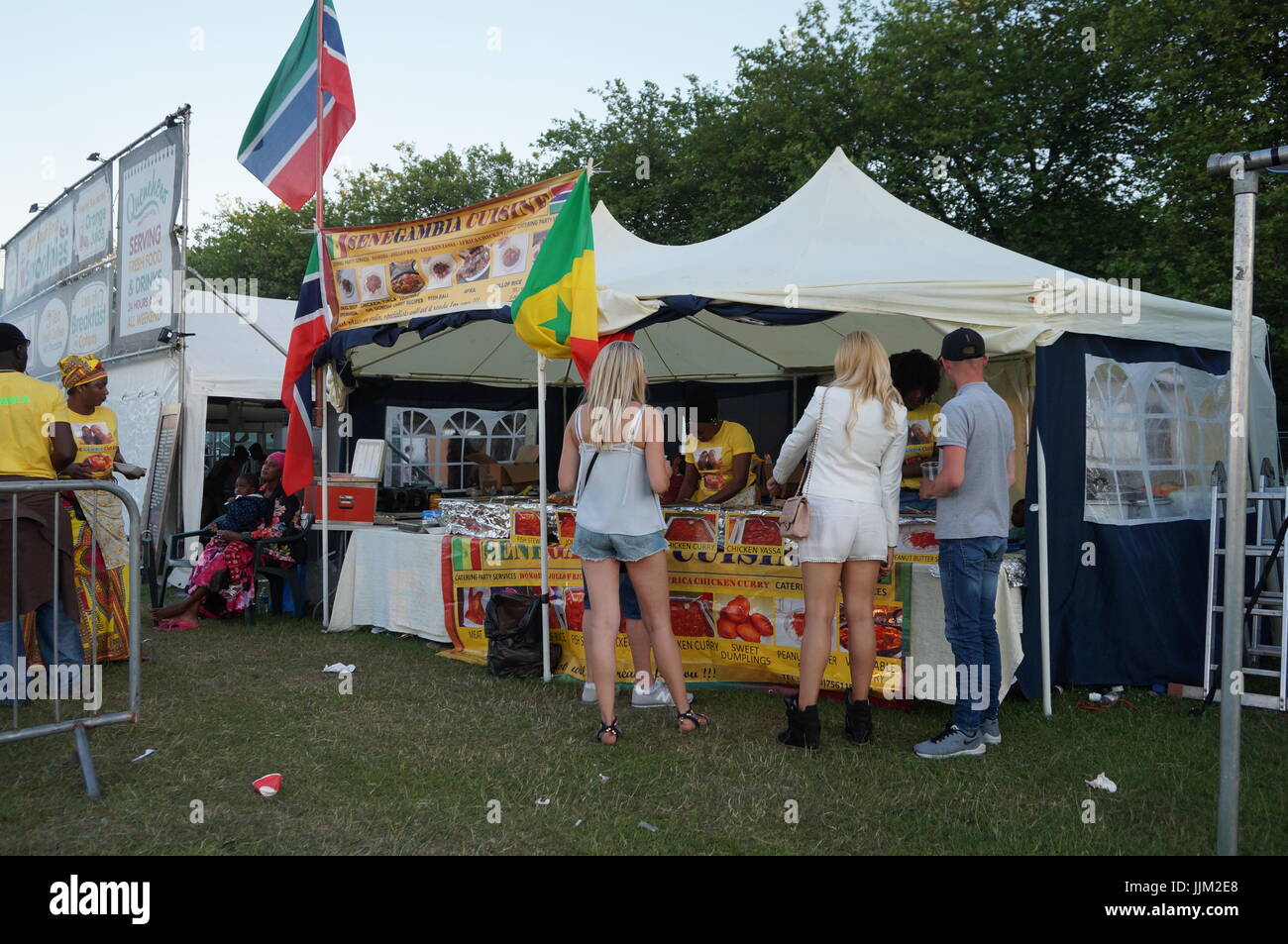 Gambia Küche Garküche in Afrika Oye Music Festival im Sefton Park, Liverpool. Stockfoto