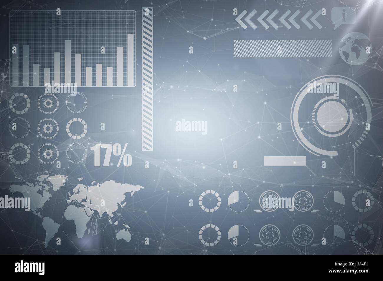 Zusammengesetztes 3D-Bild Konstellation zwischen den Sternen Stockfoto