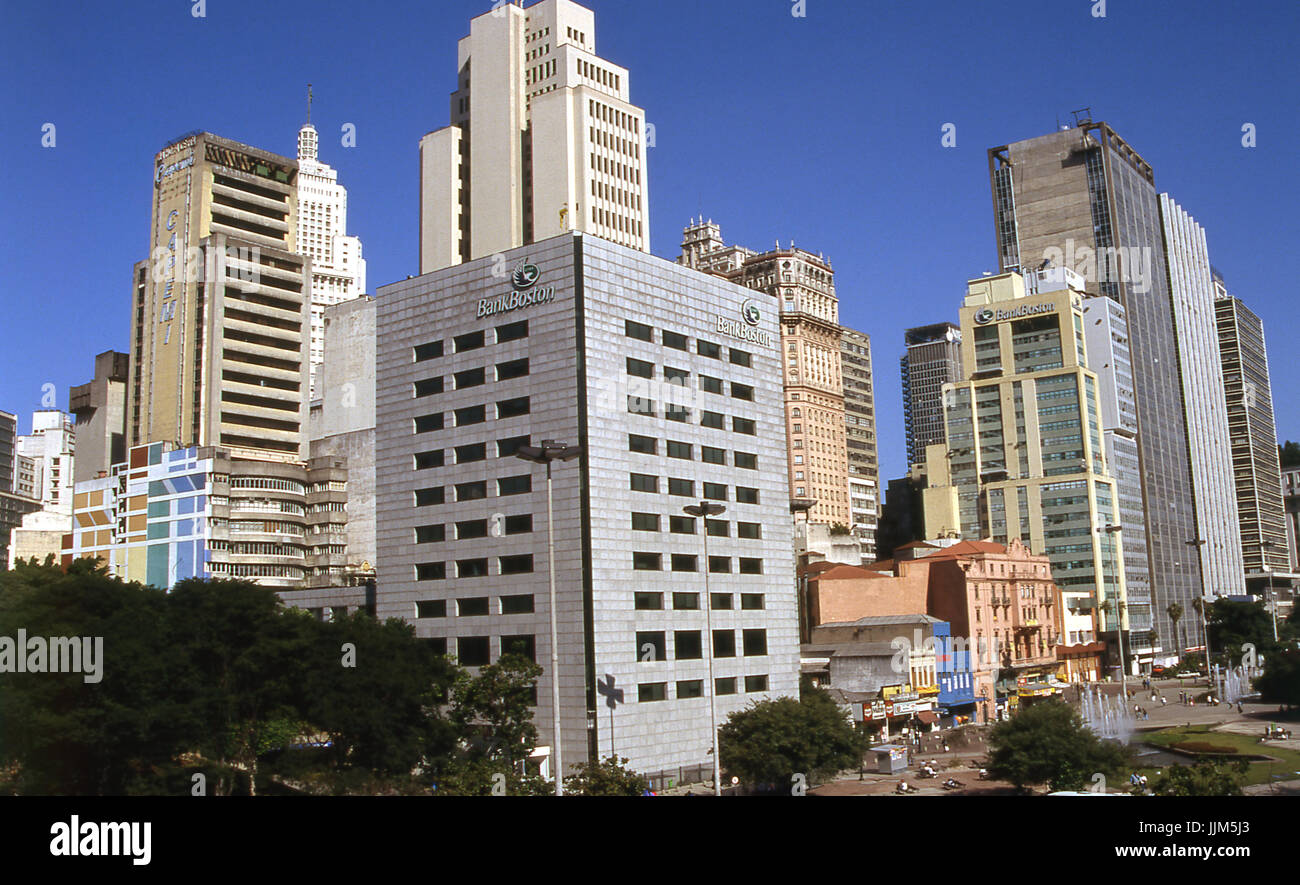 Banespa Bank; Boston Bank; Martinelli Gebäude; Mitte; Sao Paulo; Brasi Stockfoto