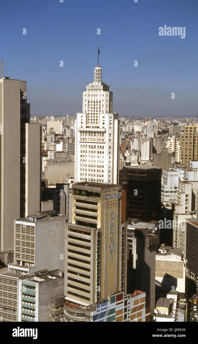 Banespa Bank; Mitte; Sao Paulo; Brazilien Stockfoto