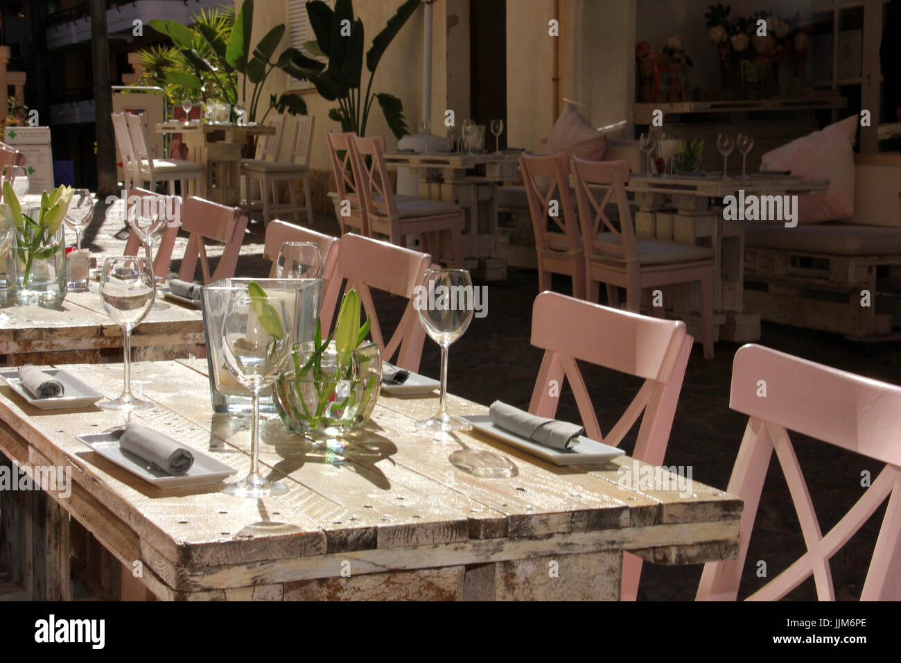 gedeckter Tisch Stockfoto