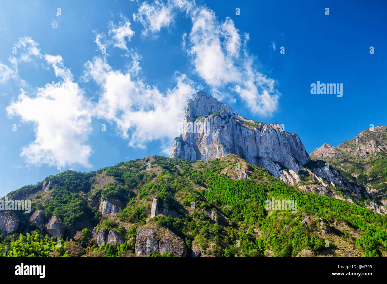 Guanying Spitze Berge in das Naturgebiet Fangdong der Yandangshan befindet sich in der Provinz Zhejiang China. Stockfoto
