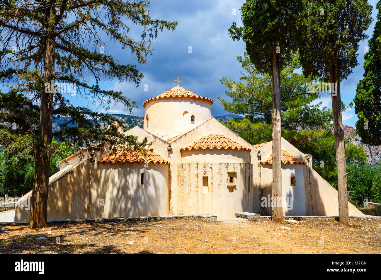 Die Kirche Panagia Kera im Dorf Kritsa, Kreta, Griechenland Stockfoto